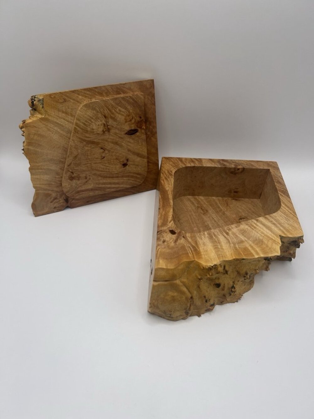 Michael Elkan Oregon Birdseye Maple Burl Box Handmade Wood Trinket Box Art Waxed - Picture 3 of 16